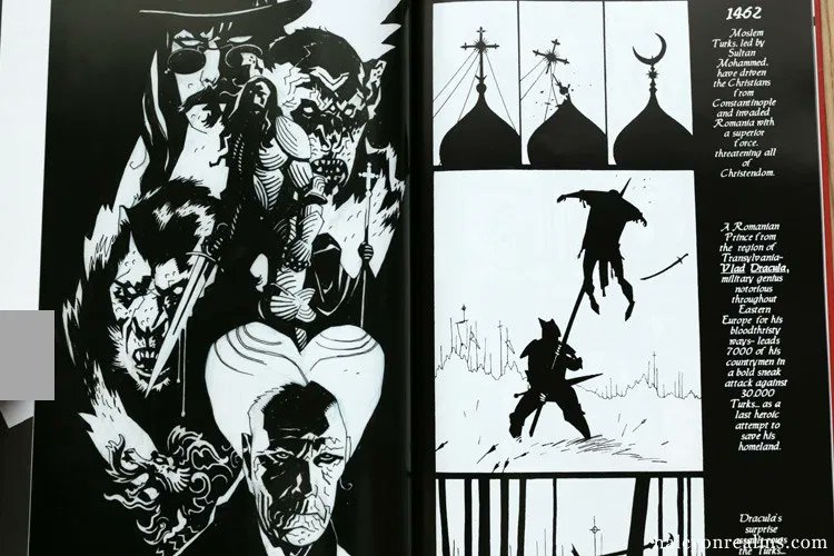 Hellboy comic artist Mike Mignola's incredible use of clean lines, bold shadows and negative space to craft compelling imagery is on spectacular display in his adaptation of Francis Ford Coppola's Bram Stoker's Dracula (2018 B&W Ed.). Just marvelous work - https://t.co/EWjWoZU4Aj 