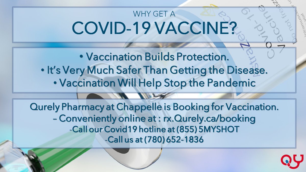 QurelyP's tweet photo. Oxford-AstraZenca vaccines are available for eligible individuals. Please book on-line at https://t.co/2T3HbCNQid or  📞 our Covid19 hotline at 855-569-7468 (8555-MYSHOT) #Yeg #COVID19AB @ChappelleGRA https://t.co/R8shYkgrsz