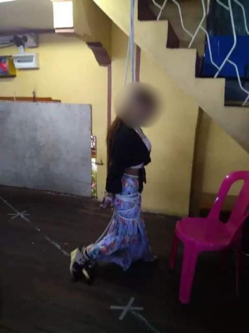 A call to prayer at a Mosque at Tarmwe is found dead in woman clothes, make-up w/ hand &amp; legs tied this morning. He was hanged to look like suicide but dreadfully its a homicide. He was killed after guest registration known to be alone. 
#WhatsHappeningInMyanmar #Apr12Coup