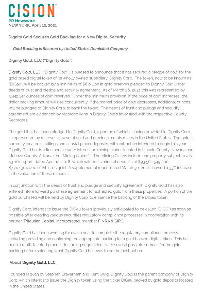 SION updated their website a few days ago &amp; which is still up. Credit to the person who discovered it. siontradingfze.com.

Dignity Gold made a PR release late last night but deleted it again. No surprise. Who the heck make a PR release Sunday night?🤦🏽‍♂️

$DIG

#CryptoDadi