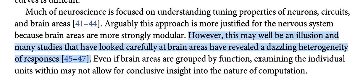 Single unit tuning curves:Not being able to obtain informative tuning curves from a microprocessor doesn't invalidate tuning curves in the brain, provided they are interpreted appropriately. Although the paper hedges, it still strongly insinuates.