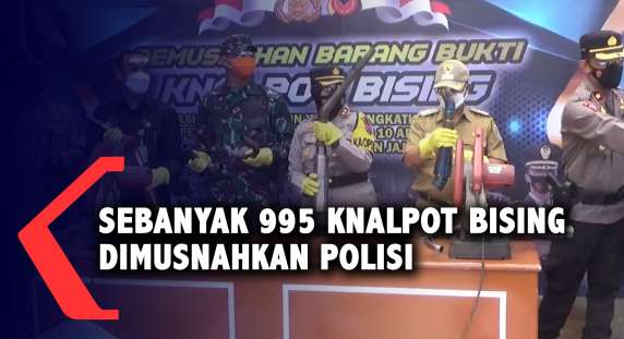 KompasTV's tweet photo. Sebanyak 995 Knalpot Bising Dimusnahkan Polisi https://t.co/WlhJz6ipaD https://t.co/Zx8UidUtxK
