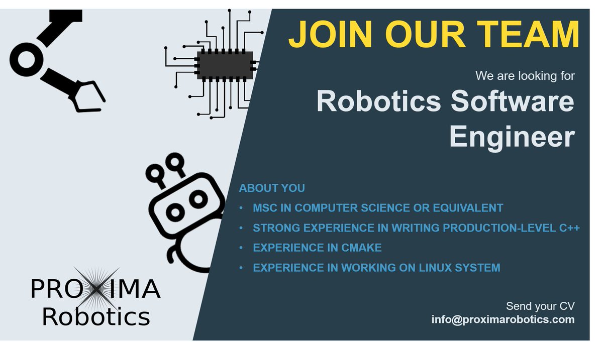 ProximaRobotics's tweet image. 👉 𝗪𝗲&apos;𝗿𝗲 𝗵𝗶𝗿𝗶𝗻𝗴 👈