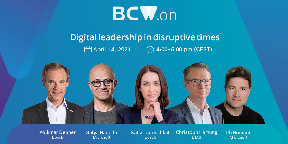 📅 #BCWon - Volkmar Denner, CEO de Bosch et ses invités, nous partageront leur point de vue sur le leadership numérique en période disruptive et sur la "nouvelle normalité". Pour s'inscrire 👉 bit.ly/3rS27H3
#AI #IoT #DigitalTransformation