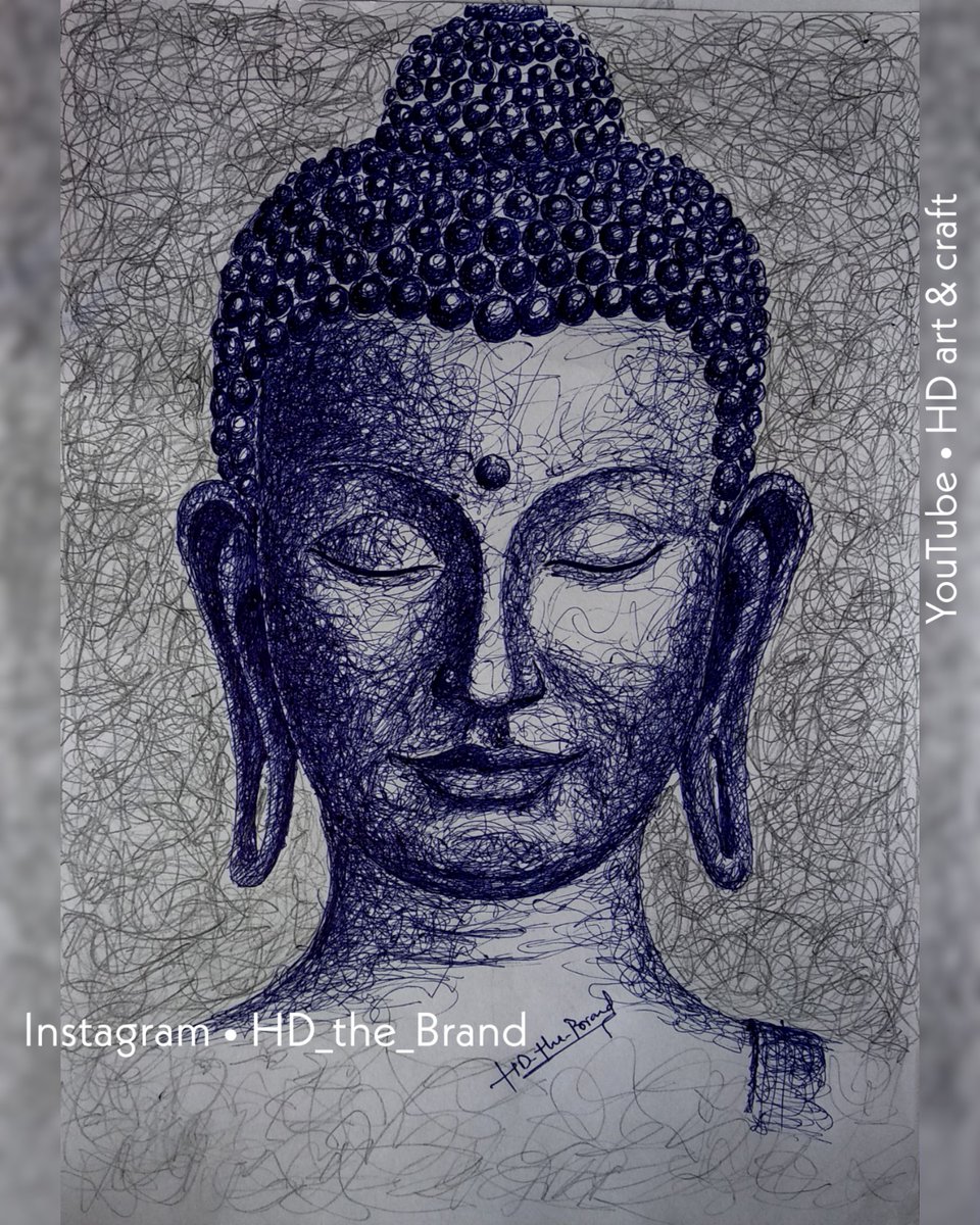 Ball-pen art of #Buddha 
#artwork #ArtistOnTwitter #art