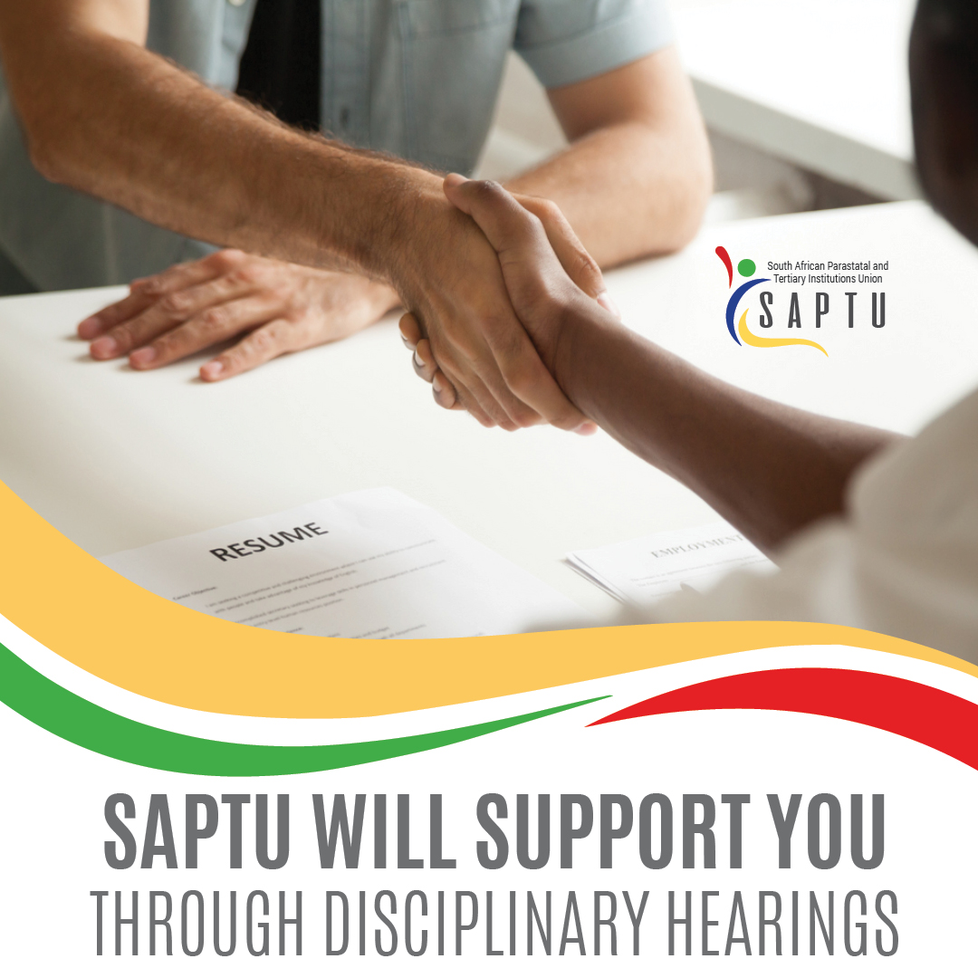 saptunion's tweet image. || SAPTU SERVICES || 

Disciplinary hearings.

Join us now: saptu.co.za

#SAPTU #tradeunion #employees #labour