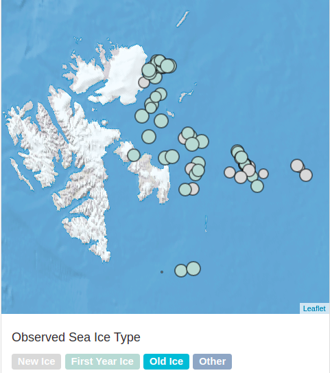 #seaice observations from the first 2021 cruise of #ffkronprinshaakon east of #Svalbard #Arctic for @nansenlegacy by @UNISvalbard are now available! 
Many thanks to Dmitry @OceanSeaIceNPI and the team for collecting these.
icewatch.met.no/cruises/109