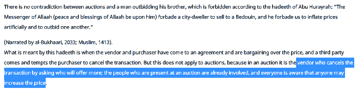 4. najash (trickery)-the buyer present must HAVE INTENT TO BUY-does NOT COMPLOT with seller to inflate price artificially