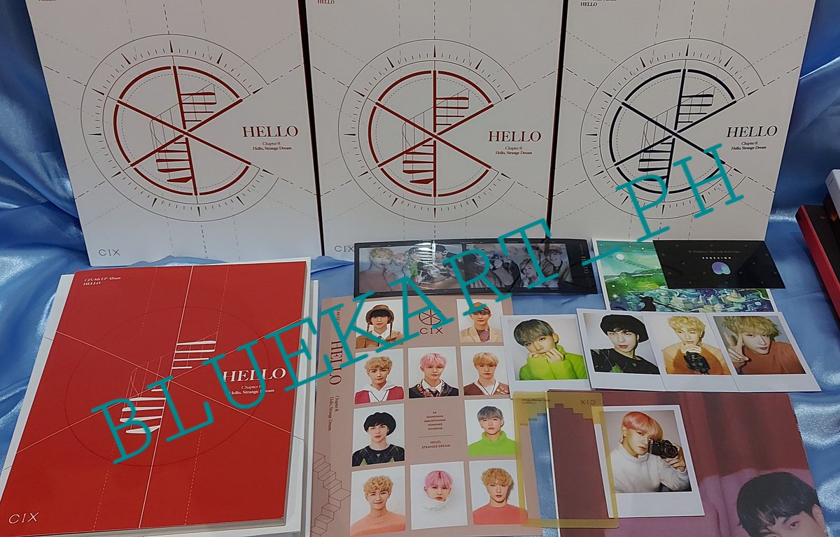 ONHAND ONHAND #HELPRTUNSEALED ALBUMPHOTOCARD190PHP ea. + LSFCIX-HELLO (HELLO, STRANGE DREAM)SEE PHOTO FOR THE INCLUSIONSCan do shoppee checkout via GogoISSUE: DAMAGE OBTO ORDER DM ME #CIX  #BLUEKARTPH_ONHAND