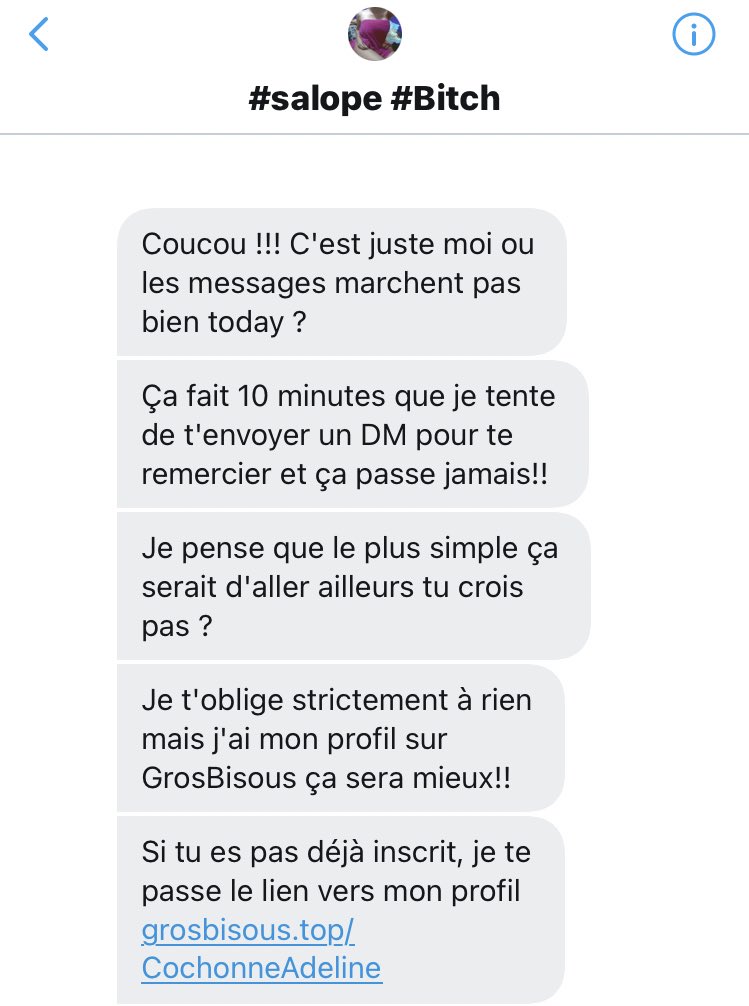 Random01323302's tweet image. I don’t understand french but it seems like im getting bitches 😎