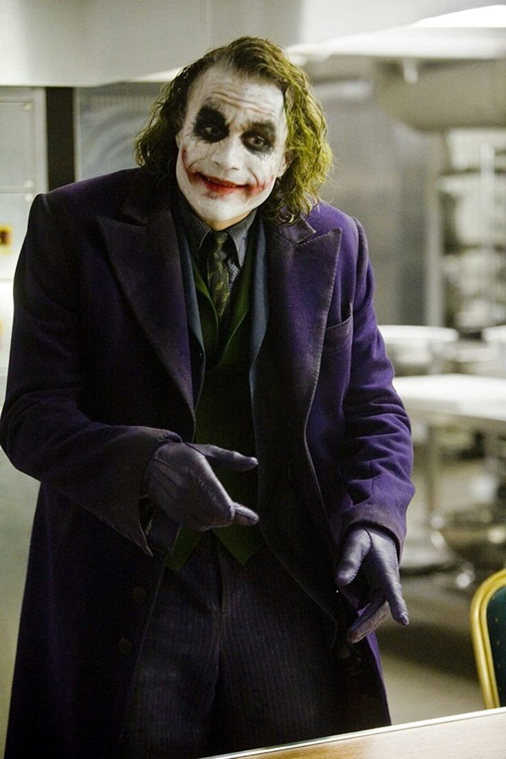 3. Heath Ledger as The Joker (RIP King) This man Made the Role of Joker Legendary. We will never forget Heath Ledger's Joker.