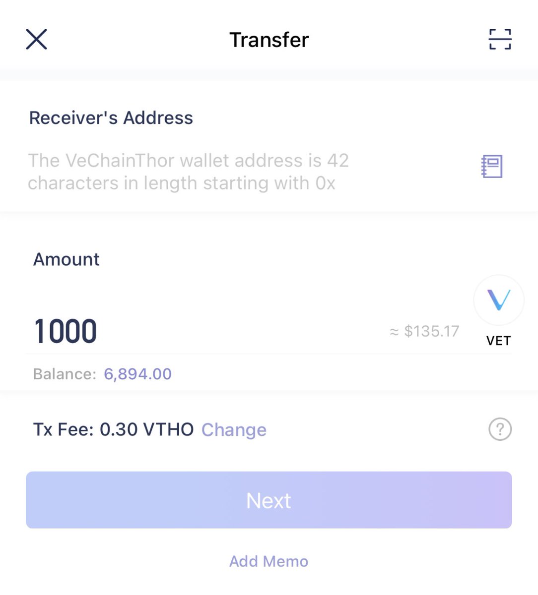 Vetliever's tweet photo. Hello $ETH this is how it’s done!
You can now send out Vechain for 0.30 VTHO, almost for free! $VET https://t.co/S1SK5GHFN8