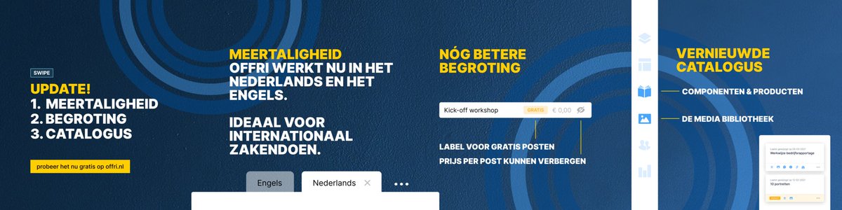 offricial's tweet photo. Nieuwe feature alert! Offri heeft een nog betere begroting, een vernieuwde catalogus en is nu meertalig: ideaal voor internationaal zakendoen. #offertetool #verkoop

#nieuwefeature #sales #internationaleverkoop #zzp #digitaleofferte #ditgitaleoffertemaken #quote #acquisitie #b2b https://t.co/SL6u6RIHIj