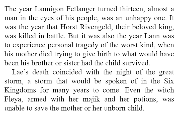 That was the prologue down, now it's ANOTHER dark (and stormy this time) night, and the protagonist's mother has died. As always, I hope Protagonist's Dead Mother gets some backstory later on. "Majik" will never not be painful. Why. Just why.