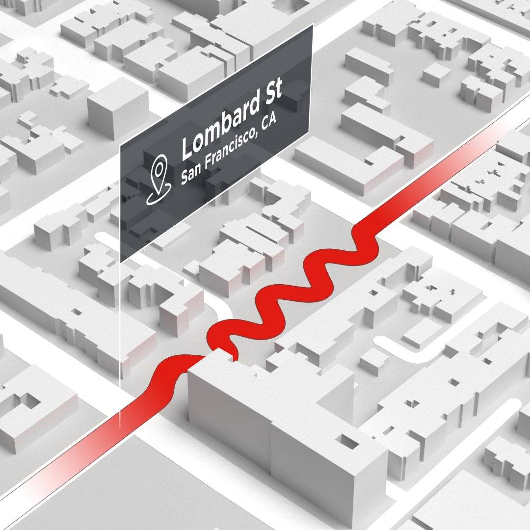 TomTom's tweet image. #LombardStreet in San Francisco is the world&apos;s most crooked road, with a total of eight tight hairpin turns. It is paved with red bricks and has a mandatory 5-mph speed limit.

The road is famous, having featured in films such as Alfred Hitchcock&apos;s Vertigo. 

#MapFactMonday