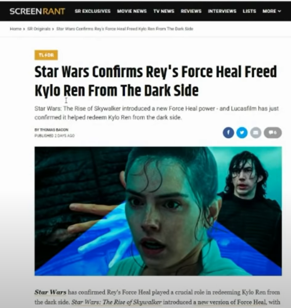 Axolotl101's tweet photo. Rey "force healed" Kylo Ren from the Dark Side? 🤯
WHAT ELSE can they TAKE from BEN and give it to her???? Now HIS OWN DECISION to turn is not HIS decision anymore? If Rey freed him, why did she leave him there behind????🤯🤯🤯
#TRoS #Disney #KyloRen #Rey https://t.co/4Y0QsWWJOX