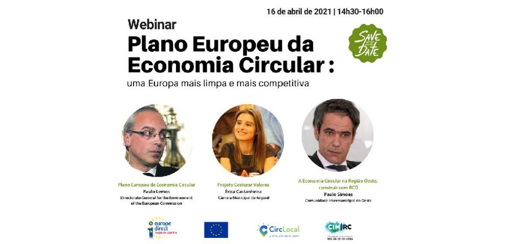 CircLocal's tweet image. Webinar on the European Circular Economy Plan: a cleaner and more competitive Europe.🔔
An Event of Europe Direct Region of Coimbra, in partnership with the CircLocal project

Registrations open until 15/04 at the link below👇
docs.google.com/forms/d/e/1FAI…