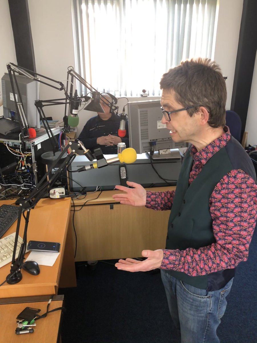 Recording the fantastical story of St George and the Dragon for broadcast  next week on the popular Bowe Radio station. #communityradio