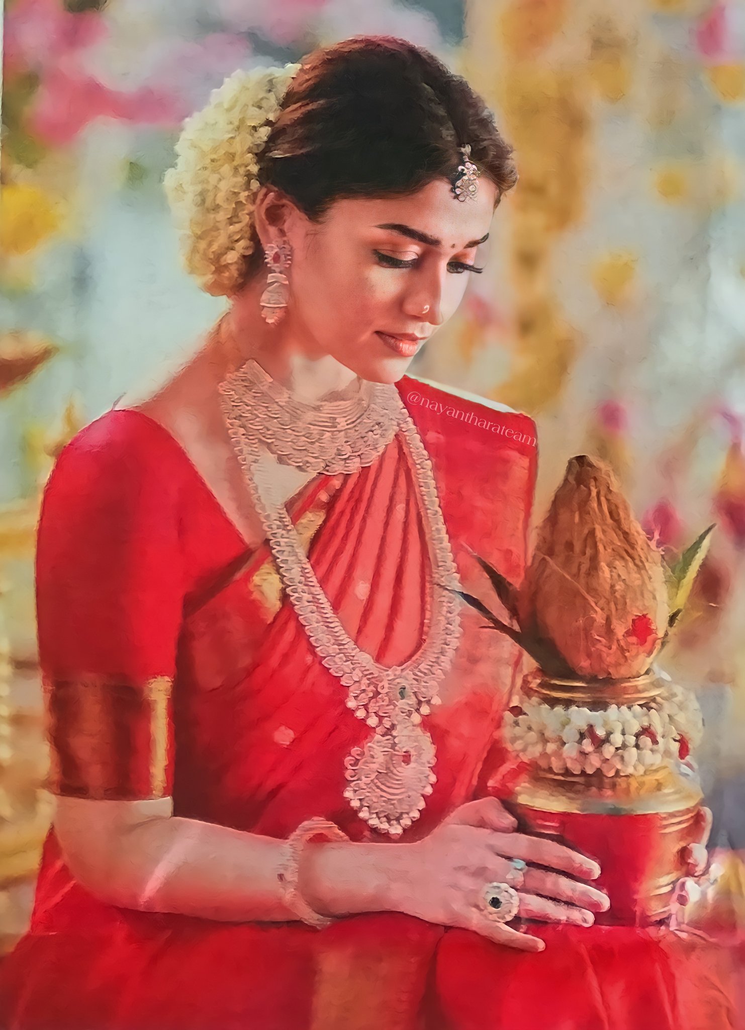 Share more than 198 nayanthara red saree photos best