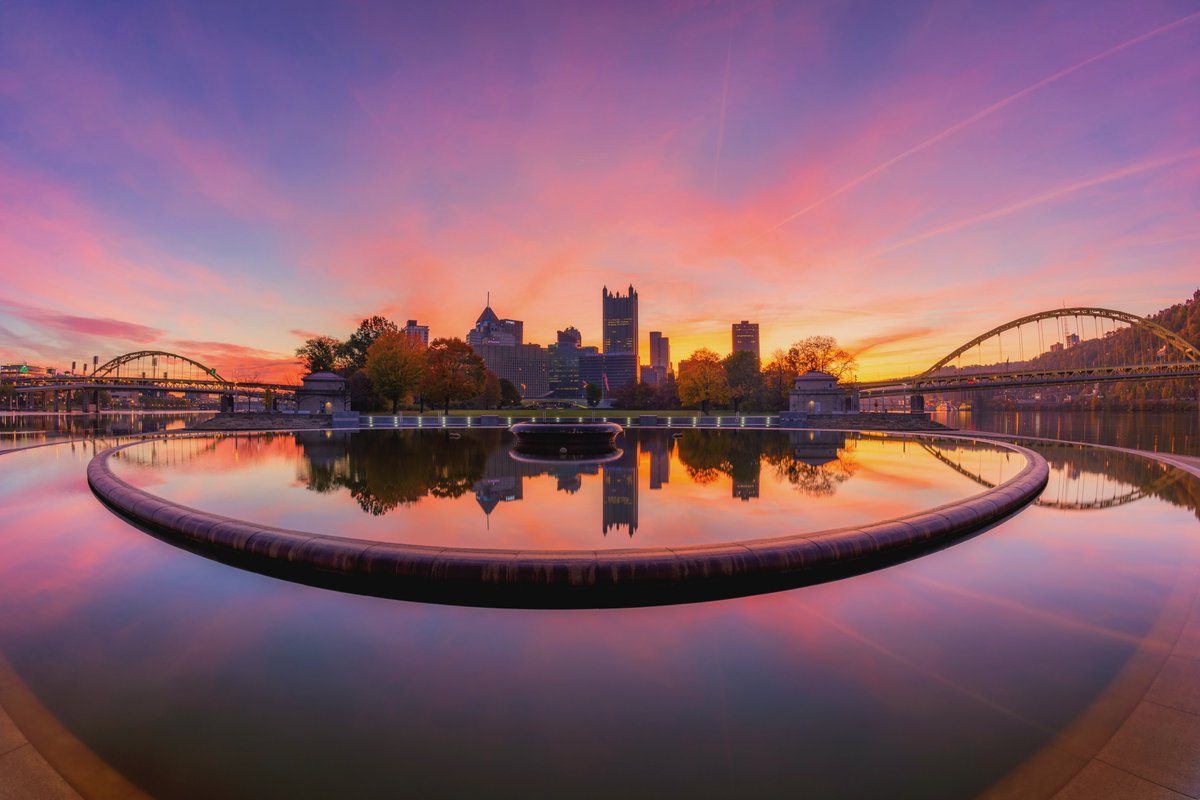 ...this city sure is something special, and as yinz know, we don't really much of a reason to celebrate it. Barges on the rivers and trains on the North Side can look just as beautiful as a colorful sunrise reflecting in the Point.