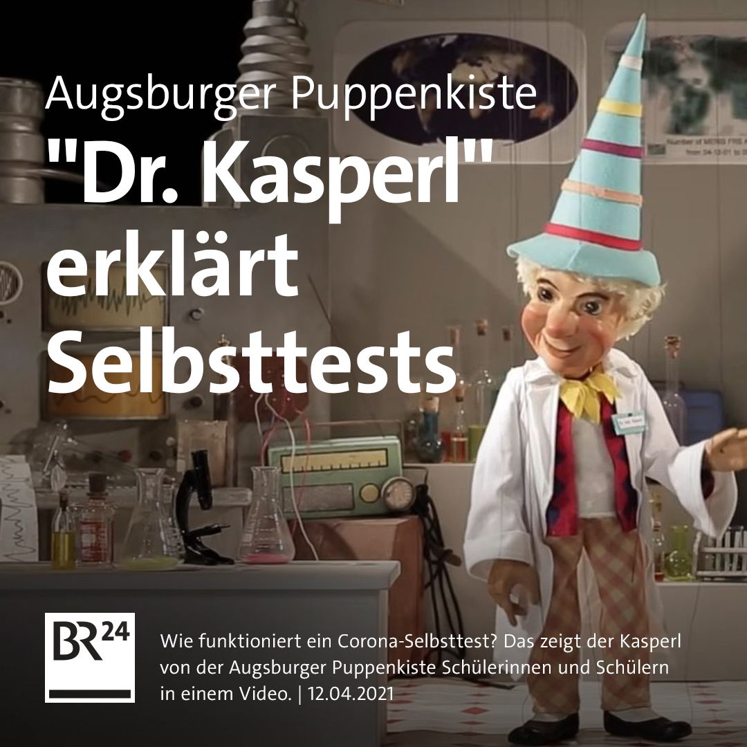 BR24's tweet image. #Corona-#Selbsttest-Anwendung kindgerecht erklärt - vom Kasperl höchstpersönlich. 🎭
br.de/nachrichten/,S…