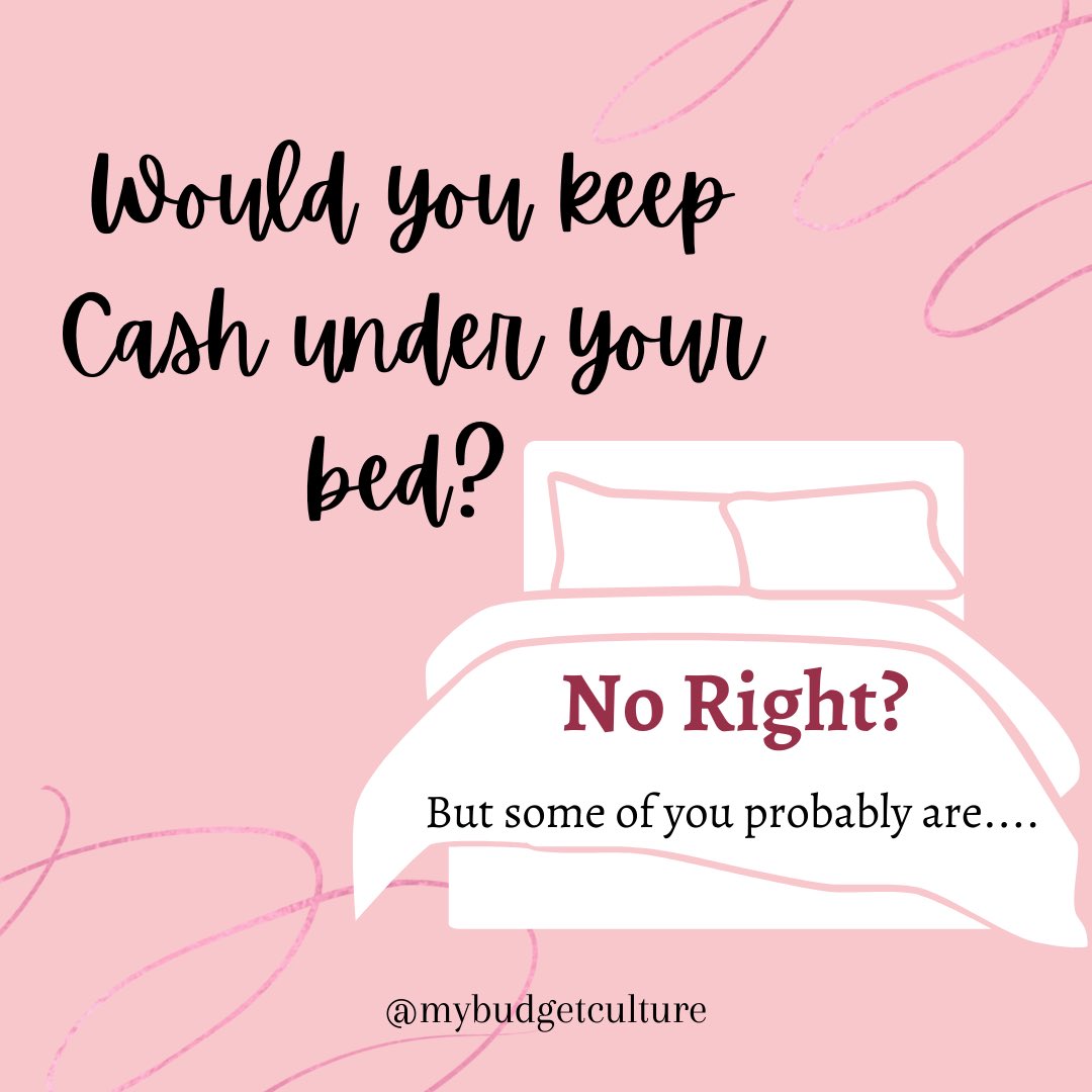 Would you keep cash under your bed?? No right? Some of you probably are though.. =Thread=