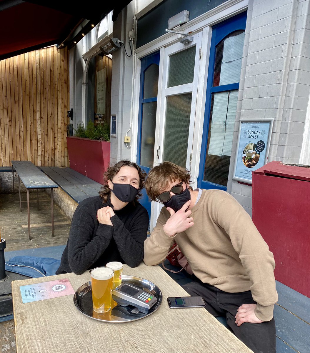 First customers of the new season! 
We can’t believe we are finally there !!!! 🥳🥳🥳🥳
Big love to all of you! #see you in the pub! ❤️

#locals #pub #publife #customers #hackney #hackneydowns #starpubs #love #beer #craftbeer #pint #goodtimes