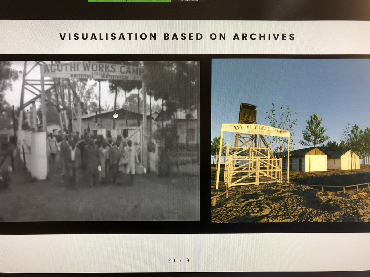 natafloresca's tweet image. @ChaoTayiana hizo una presentación hermosa sobre los archivos digitales y su rol en las lecturas de los documentos coloniales. Habló de los campos de concentración en Kenya de los que hay poco registro y toda la reconstrucción que han hecho con mapas y modelos 3d #MSUGlobalDH