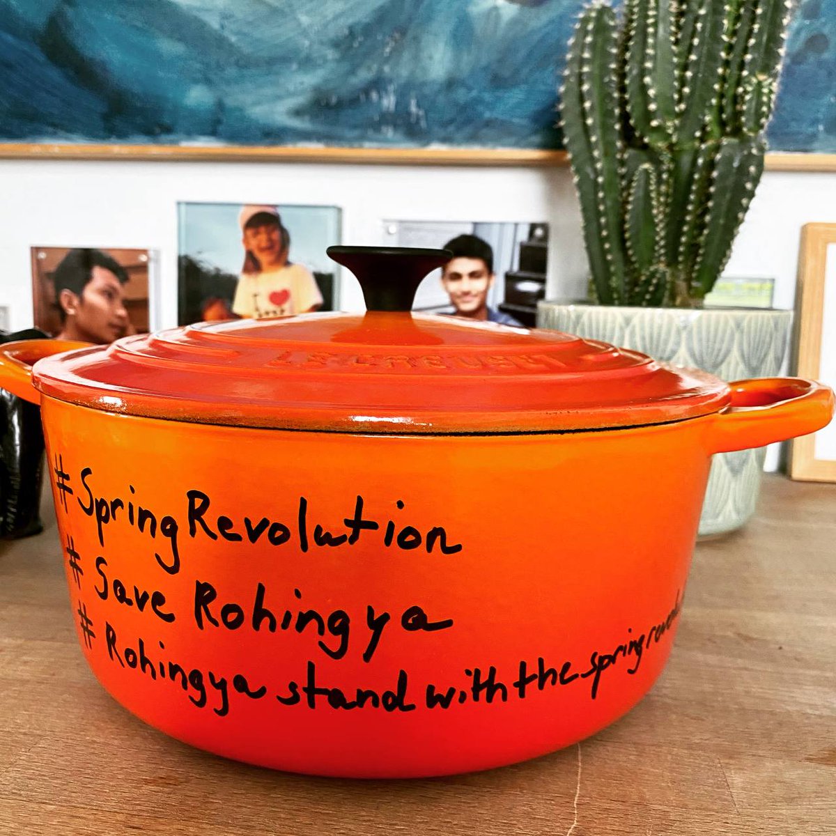 SahatZia_Hero's tweet photo. #potstrike by the german sister @CristineFrees in solidarity with people in #Myanmar.
#SpringRevolutionMyanmar
#SavePeopleInMyanmar
#SaveRohingya
#RejectMilitaryCoup
#WhatsHappeningInMyanmar
#Apr12Coup
#WeWantDemocracy https://t.co/2fsLW5Wxc6
