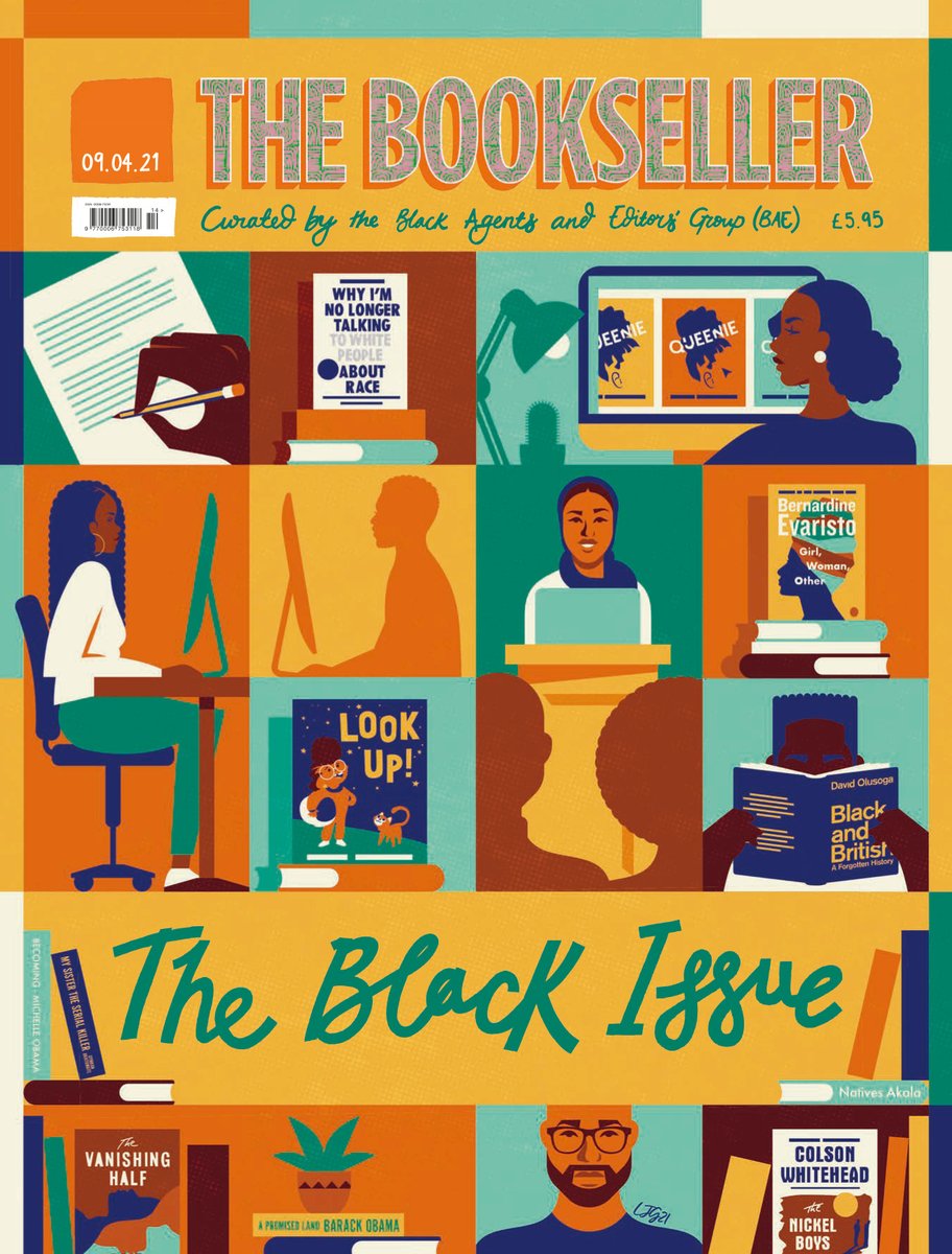 thebookseller's tweet photo. The brilliant, BAE x The Bookseller The Black Issue, masterfully guest-edited by @bronzebygold, featuring a whole host of Black talent, with previews by @TashaOnwuemezi, opinion fro @LennyHenry, author interviews and so much more... 
https://t.co/XwGQiRTJ0v
Read it for free here: https://t.co/M0IQmZZ21m