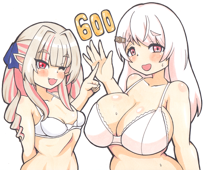 フォロワーさん600人記念絵です、ありがとうございます!
今回はこのお二人を、白ブラ・・・ 