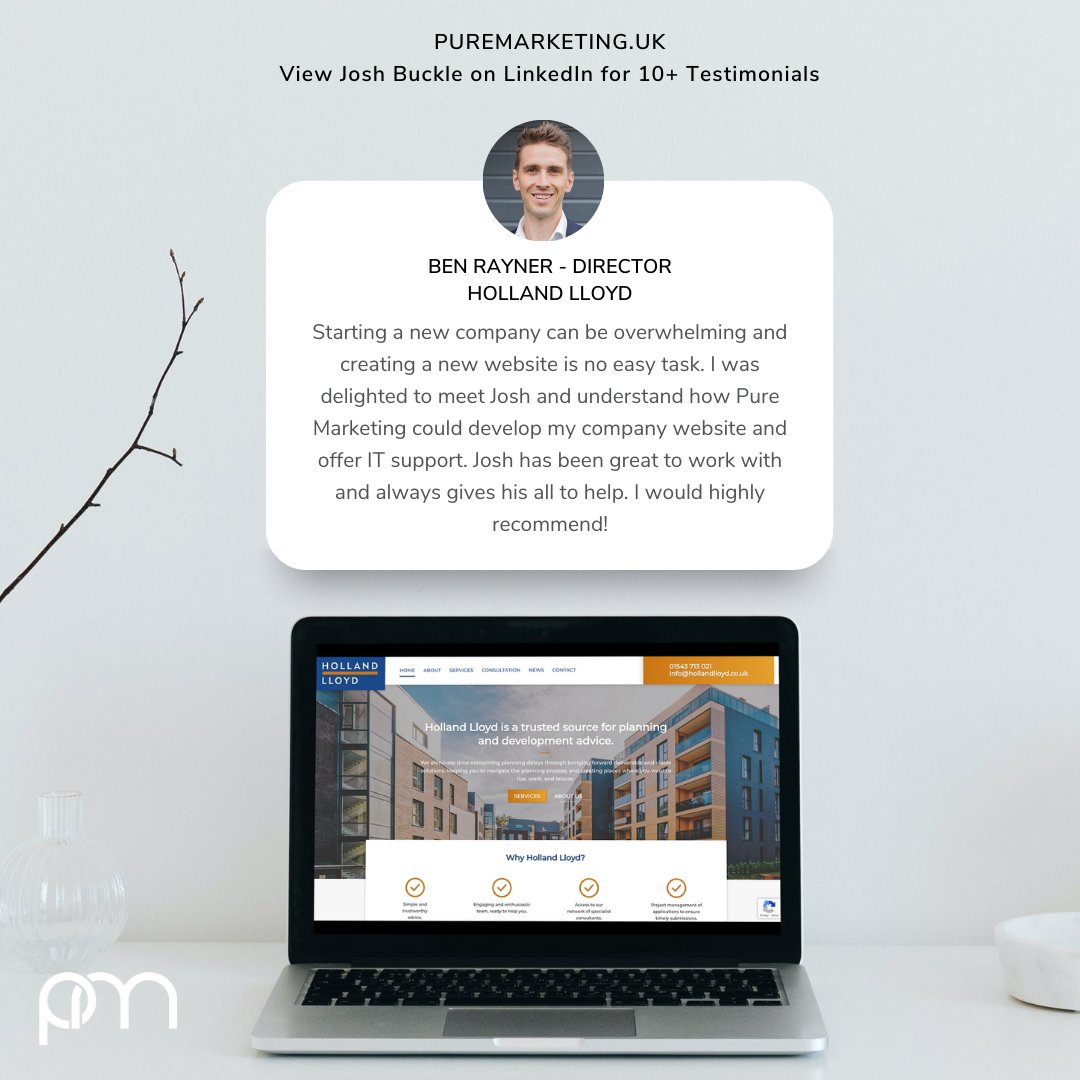 Pure Marketing worked with Holland Lloyd to build their first ever website for the launch of their new company.

#webdesign #digitalmarketing