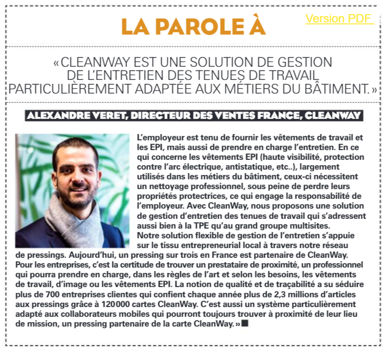 EdenredFrance's tweet photo. 🦺 Imaginez l’état de votre tenue de travail après une journée complète sur un chantier...
Notre solution #Cleanway facilite l’entretien des vêtements professionnels et EPI des ouvriers du bâtiment 👷🏼♂️👷🏼!
Renseignez-vous ici 👉 https://t.co/g0pdUG94kJ https://t.co/6JyhvJDD6P
