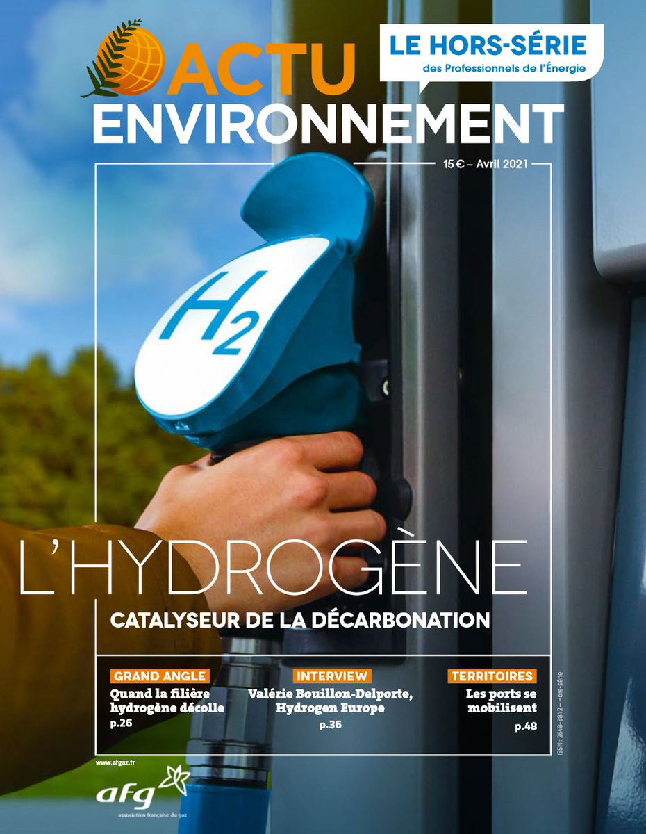 📍L'HYDROGENE, catalyseur de la #décarbonation
Pour explorer tout le potentiel de l’hydrogène, la rédaction d’ <a href="/Actuenviro/">Actu Environnement</a>  et l’ @gazafg ont collaboré autour d’un hors-série consacré à l’#hydrogène.
👉actu-environnement.com/media/pdf/publ…
