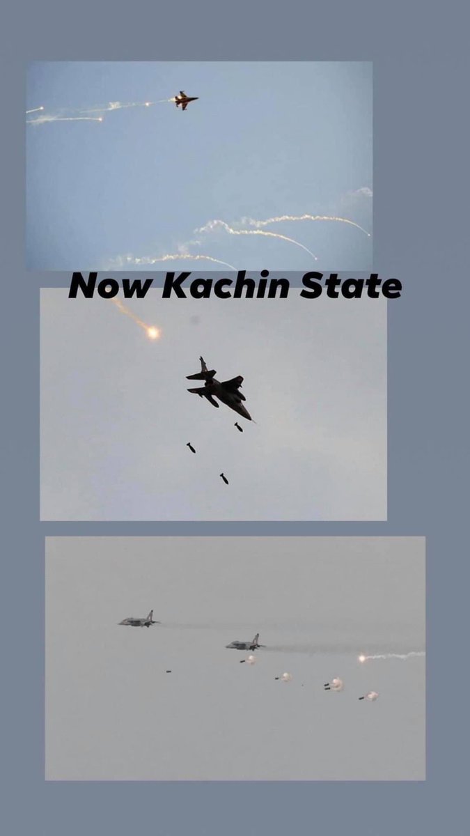 Now Kachin State🚨🚨               They are using MIG 29

 China has also given up its airspace

 To request No fly zone

 It is time to make important demands   #WhatsHappeningInMyanmar #Apr12Coup #kachin