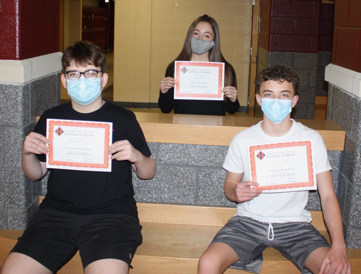 hempfield's tweet photo. #MondayMotivation from CMS who recognized Students of the Quarter! 🤩 Mr. Oster and Dr. Brown recognized students for their exceptional work in Technology Education and Art class. #HSDPathways #BlackKnightPride #UKnightED #PASuccess https://t.co/0RIhlnOxgE