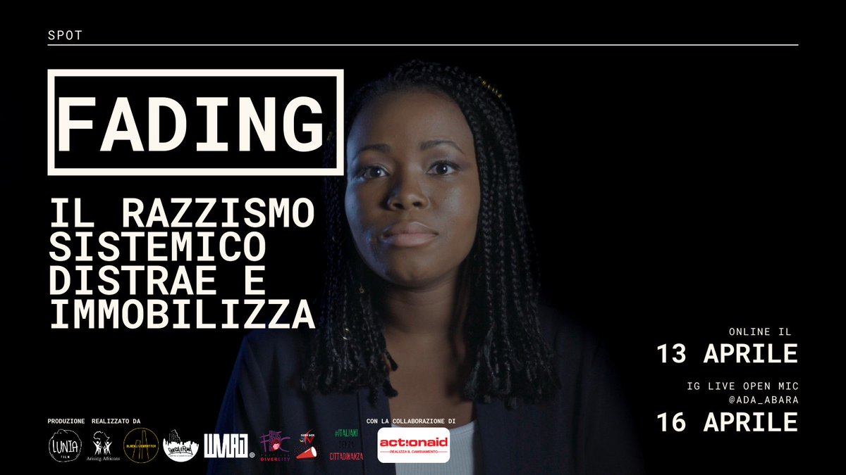 6ˆtappa di FADING e tocca a me! Nel video di questa settimana (online domani) spiego come gli afrodiscendenti diventano esperti di se stessi e di come il razzismo sistemico li allontana e distrae da altre priorità

Ne parleremo live su IG venerdì 16 su instagram.com/ada_abara/