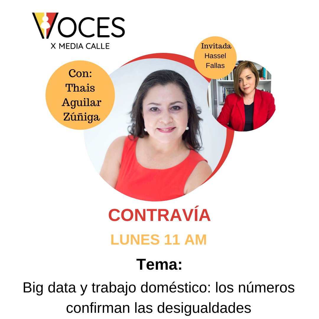 TAguilarz's tweet image. En mi entrevista de hoy en Contravía/Voces x Media Calle, hablaremos sobre la ajetreada vida de las mujeres que trabajan en casa y hacen de maestras-enfermeras-cuidadoras de todo. A las 11 a.m. (hora Centroamérica), Facebook de Voces x Media Calle 👇 #igualdad #bigadata #gender