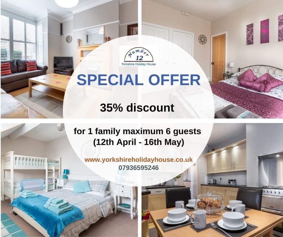 CusickHadeel's tweet image. 🔥SPECIAL OFFER 🔥 

We have 35% discount for 1 family maximum 6 guests (12th April - 16th May) 

Get in touch if you would like to enjoy a stay at Number 12 Yorkshire Holiday House in Filey.
yorkshireholidayhouse.co.uk
07936595246

#specialoffer #selfcateringaccommodation