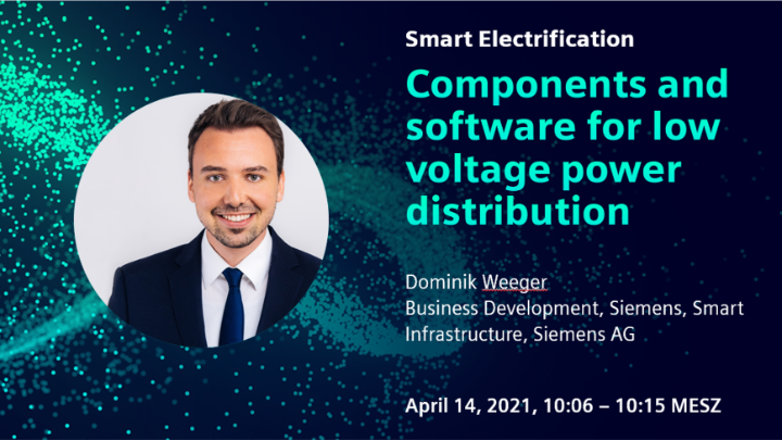 How can you benefit from a digitally supported power distribution?
Learn more about practical examples relating to planning, commissioning and operation.

Join Dominik Weeger's presentation. 👉 Register for free #HM21: sie.ag/39SBr2Z

#digitalization #lowvoltage