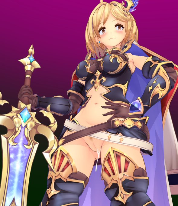 パンツ無いのをバレないように冷静を装うジータちゃんと差分 