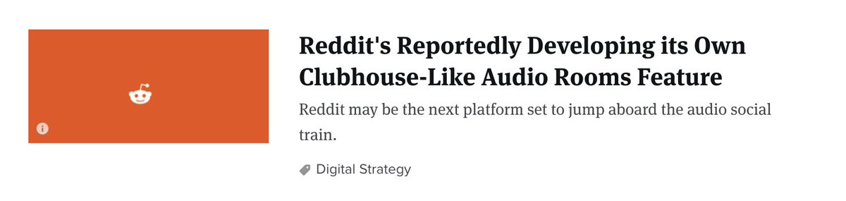 Just going to leave this here... is there any platform that isn't developing Audio Rooms?!