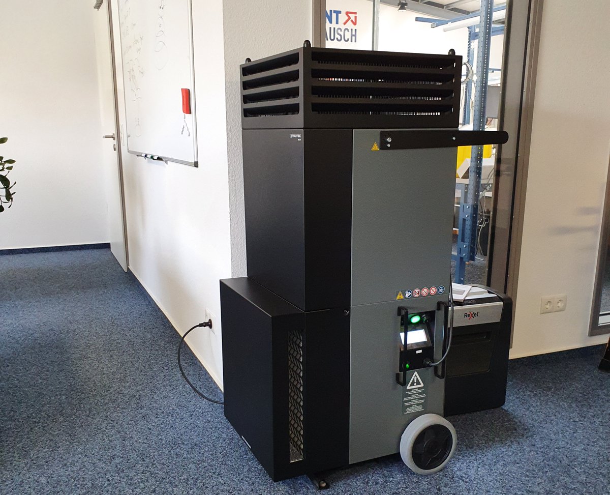 #Test, #filter, #protect! At RNT we are taking even more action to fight #COVID19 in our office. Employees get free #Covid-19 self-tests once a week and a mobile high-performance air #purifier sanitises the air for all staff members who cannot work from home.