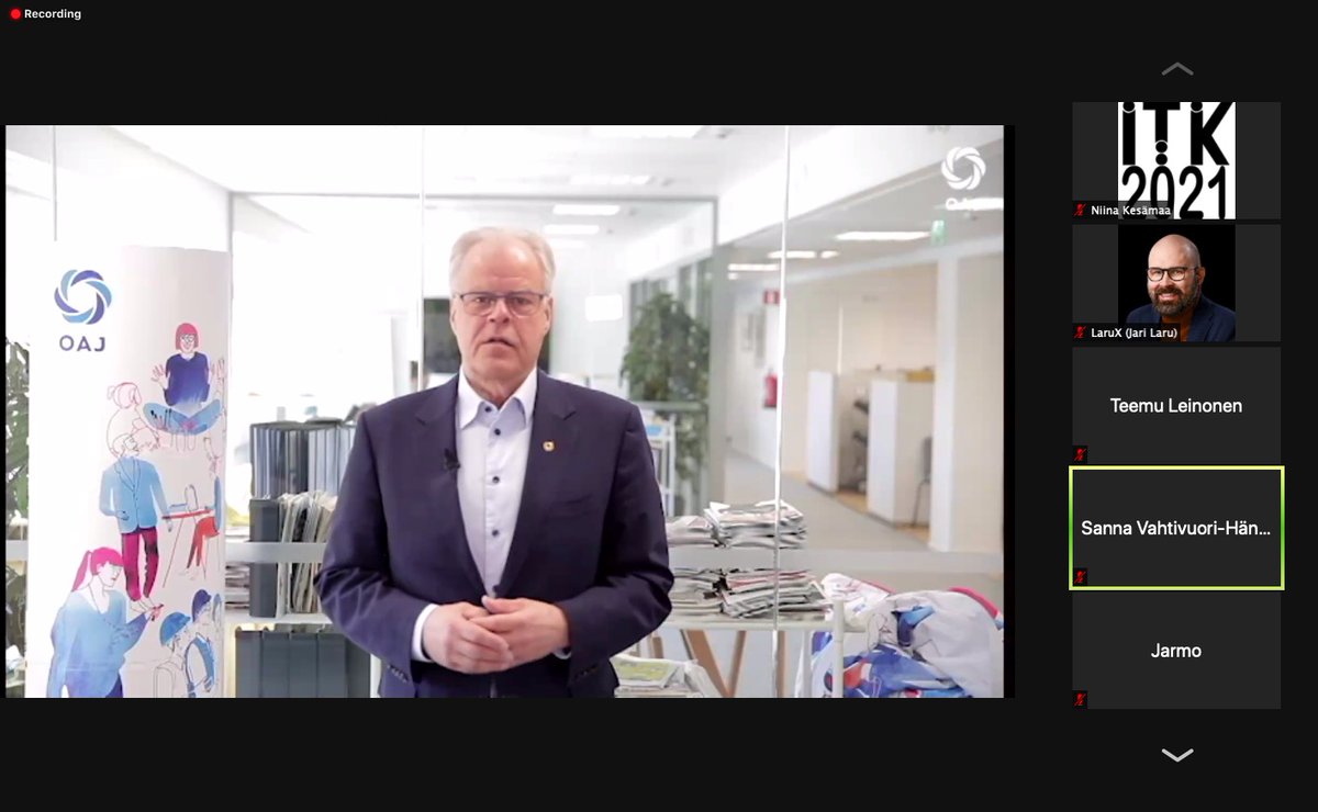 teemul's tweet image. Avaus: #ITK2021 #ITK30v #virtuaaliITK