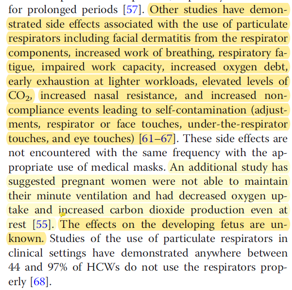 I am interested (as an anaesthetist/intensivist) in the claims that N95/FFP masks could -raise CO2-decreased oxygen uptake in pregnant patientsIt is not a trivial claim https://aricjournal.biomedcentral.com/articles/10.1186/s13756-020-00779-6& is stated here by a WHO IPC expert group ..among a long list of downsides1/15