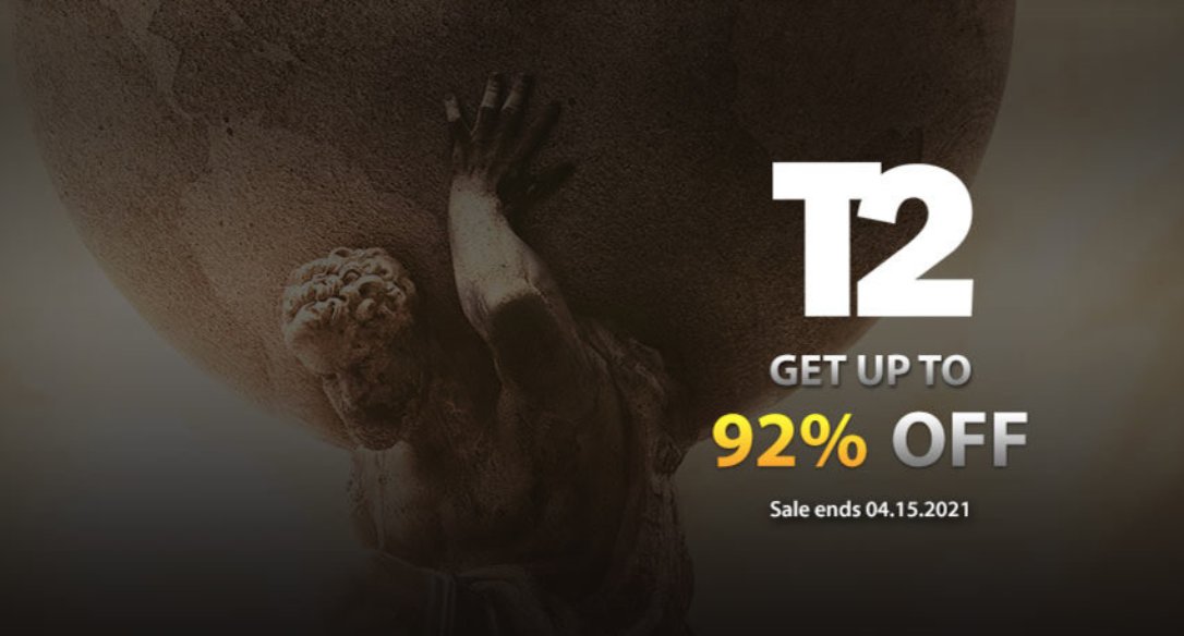 Up to 92% off T2 games
Ending SOON!
cstu.io/71afb7
⬇️⬇️⬇️
BioShock: The Collection
Borderlands 3
Red Dead Redemption II
NBA 2K21
⬆️ ⬆️⬆️
#take2