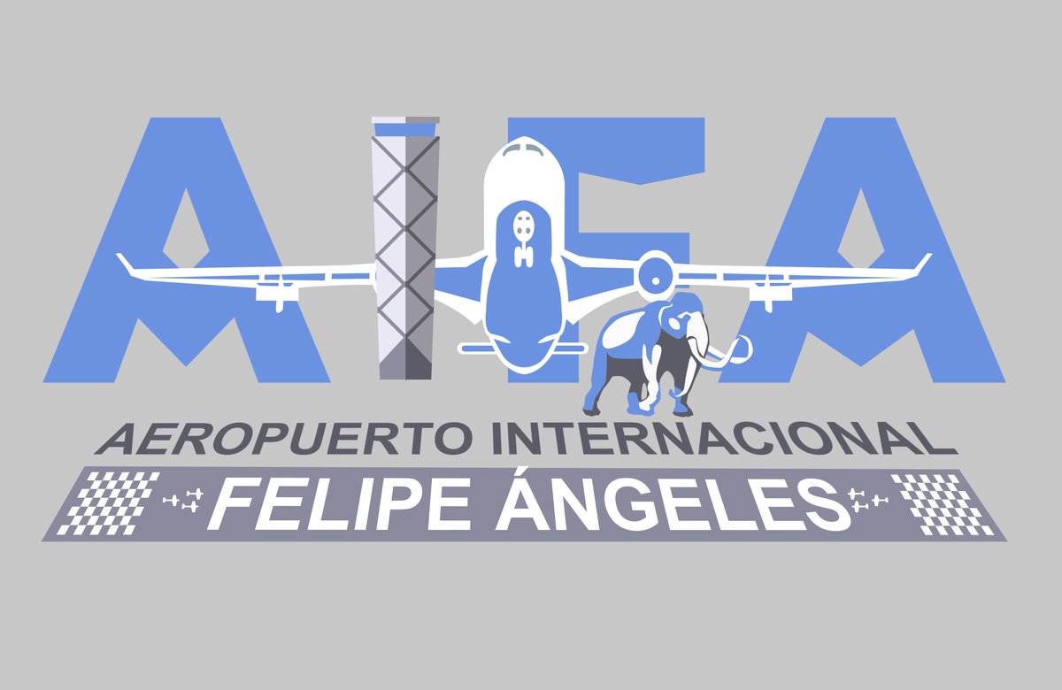 vampipe ⍨ on Twitter: &quot;Por cierto, si se preguntaban si habra algn tonto  que vectorizara el horrible logotipo del Aeropuerto Felipe ngeles (con  todo y mamut), la respuesta es s y ese