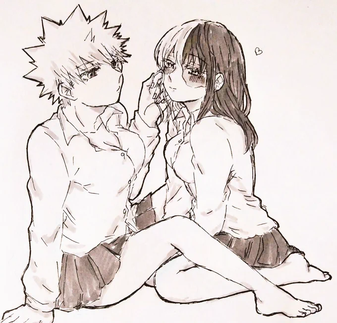 ※女体化/百合⚠

いちゃいちゃ♀爆轟らくがき 