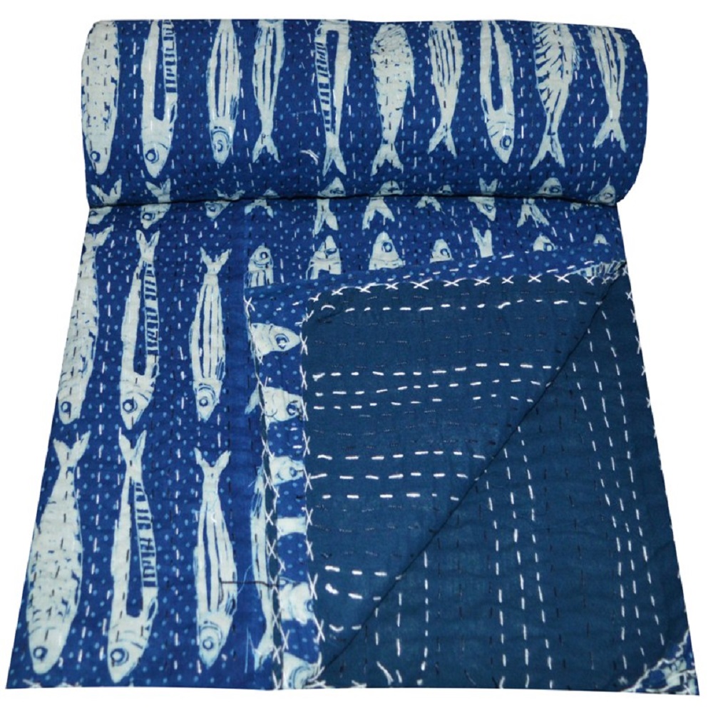 Indian Handmade Indigo Print Kantha Quilt Throw Bedding Bedspread Reversible Bed Cover Vintage Gudri Throw Decorative Bedding Coverlet. …mdevhandicrafts.trustpass.alibaba.com #kanthaquilt #kantha #kanthastitch #throw #colour #colourlover #colourinspiration #homedecor #howihome #playmat #handmad