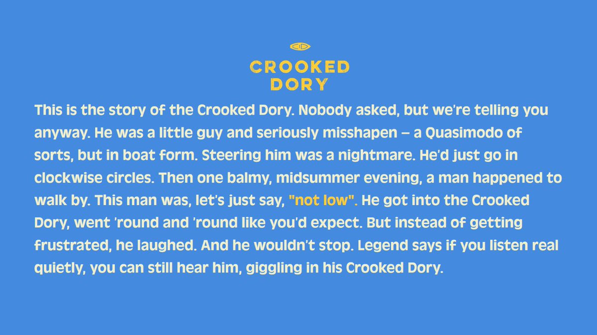 This is the story of the Crooked Dory.
#LookingForAGoodTimeSailor #CrookedDory